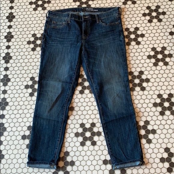 GAP Girlfriend Dark Denim Jeans - Picture 1 of 2